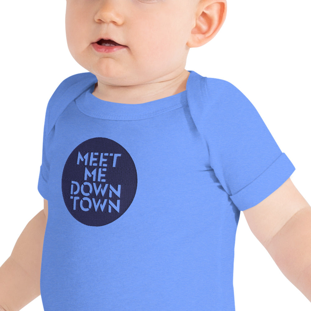 "Meet Me Downtown" Baby Short Sleeve Onesie