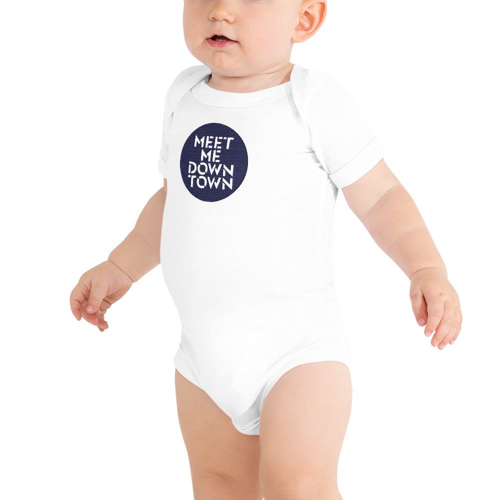 "Meet Me Downtown" Baby Short Sleeve Onesie