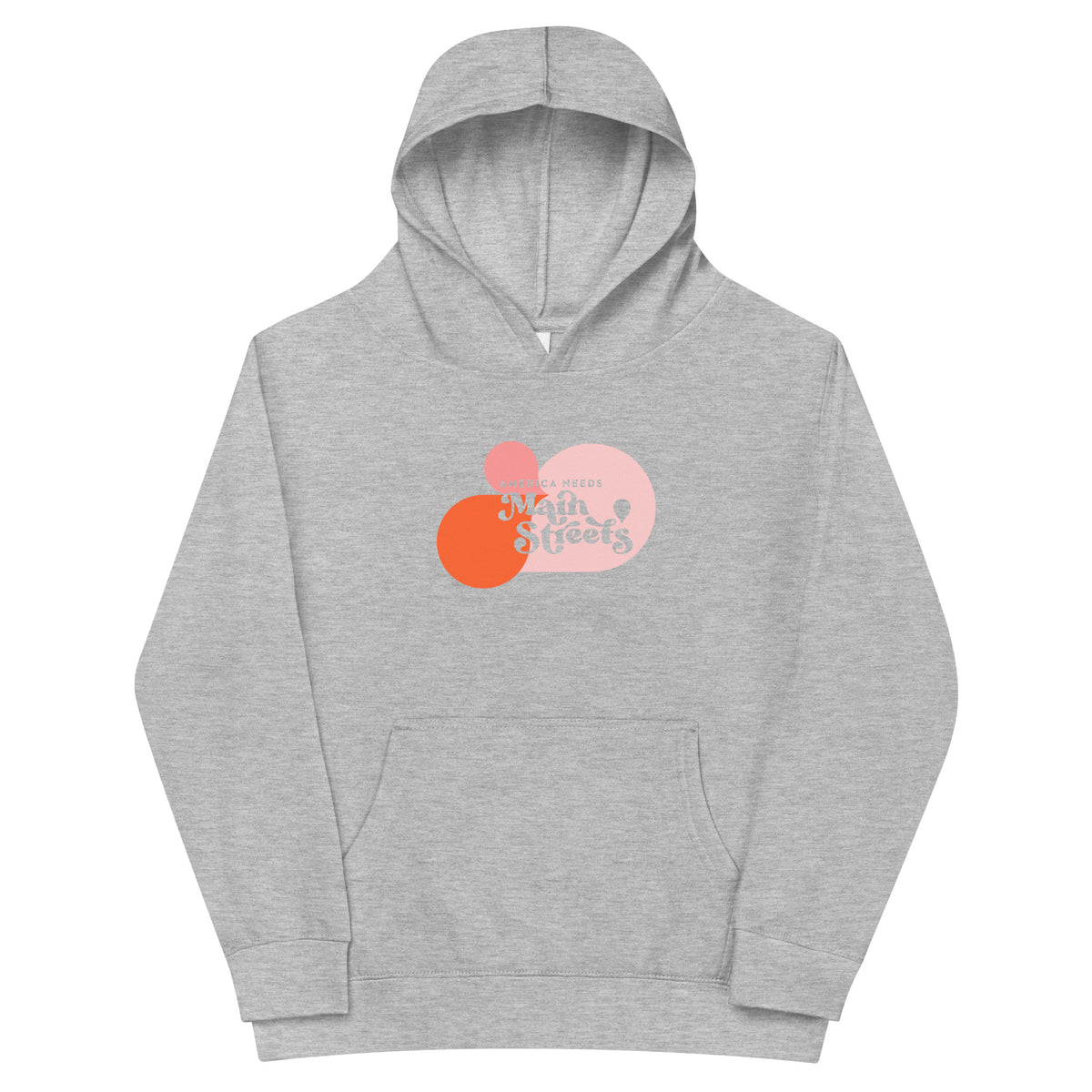 "America Needs Main Streets" Pink Kids Fleece Hoodie