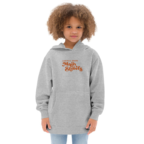 "America Needs Main Streets" Orange Kids Fleece Hoodie