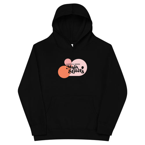 "America Needs Main Streets" Pink Kids Fleece Hoodie
