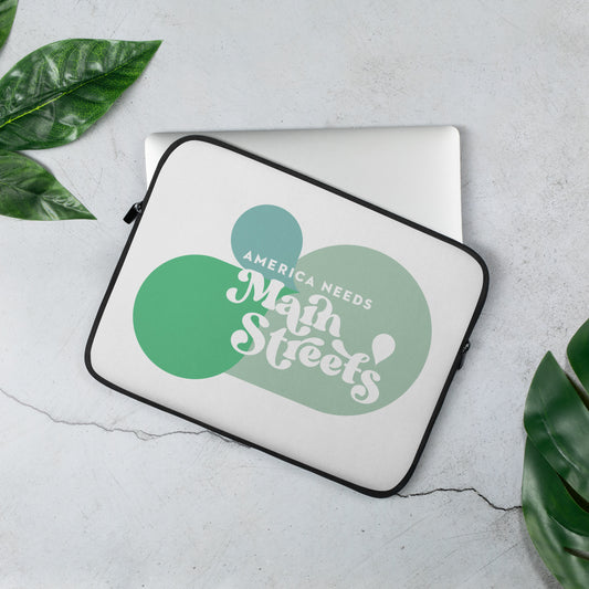 "America Needs Main Streets" Green Laptop Sleeve