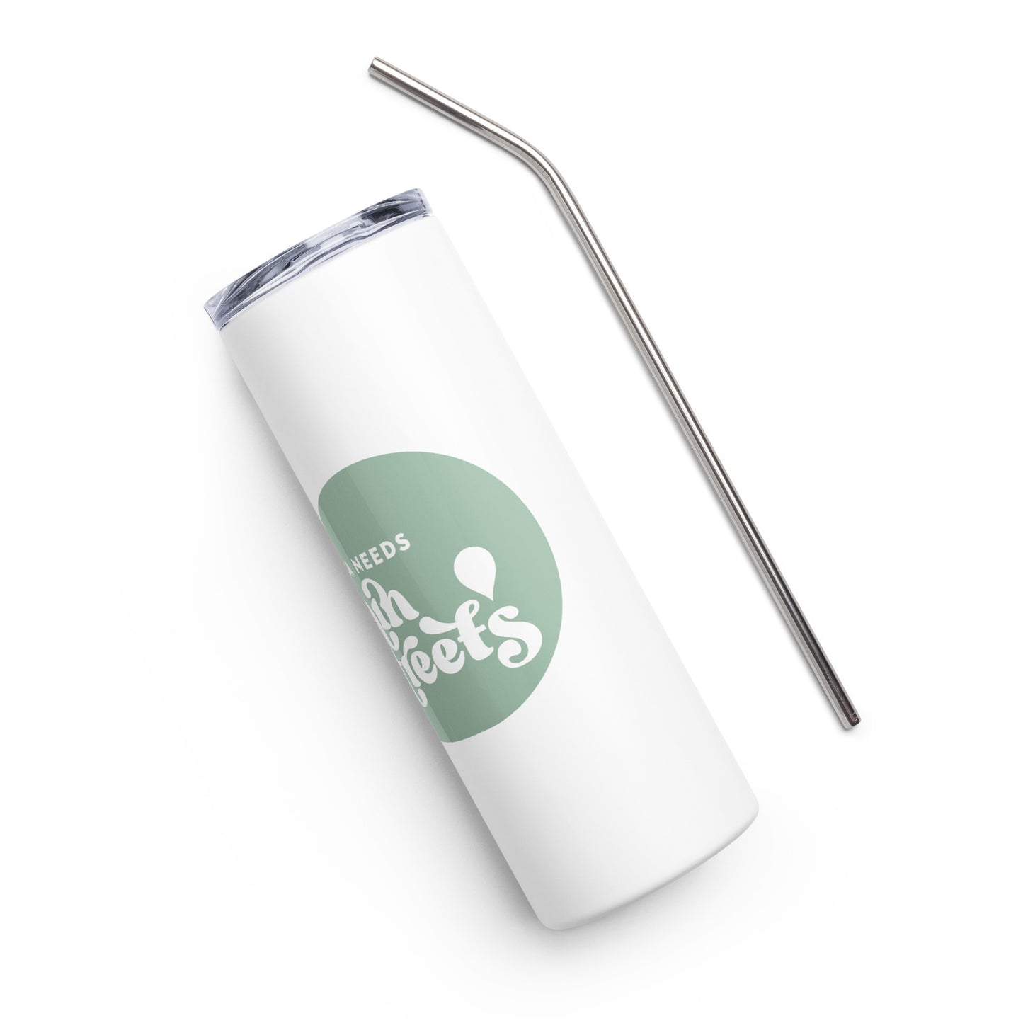 "America Needs Main Streets" Green Stainless Steel Tumbler