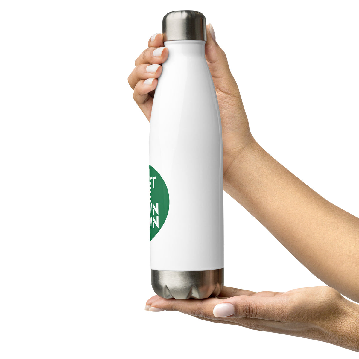 "Meet Me Downtown" Blue Stainless Steel Water Bottle
