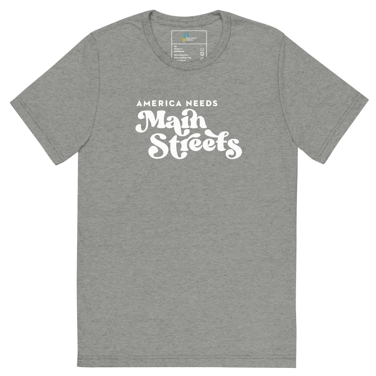 "America Needs Main Streets" Unisex Short Sleeve T-shirt