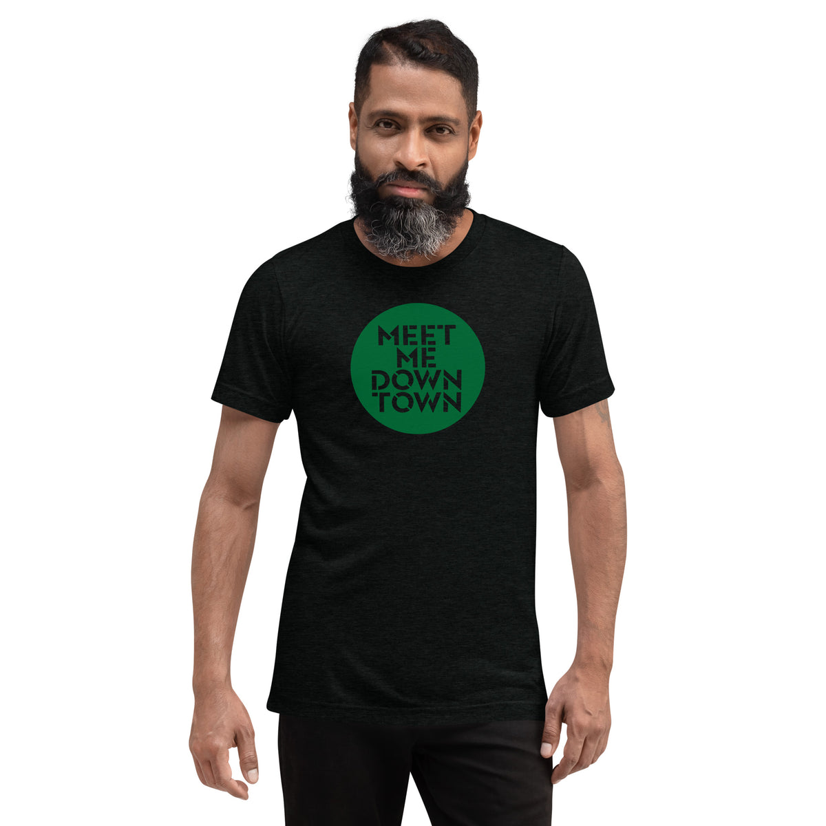 "Meet Me Downtown" Green Unisex Short Sleeve T-shirt