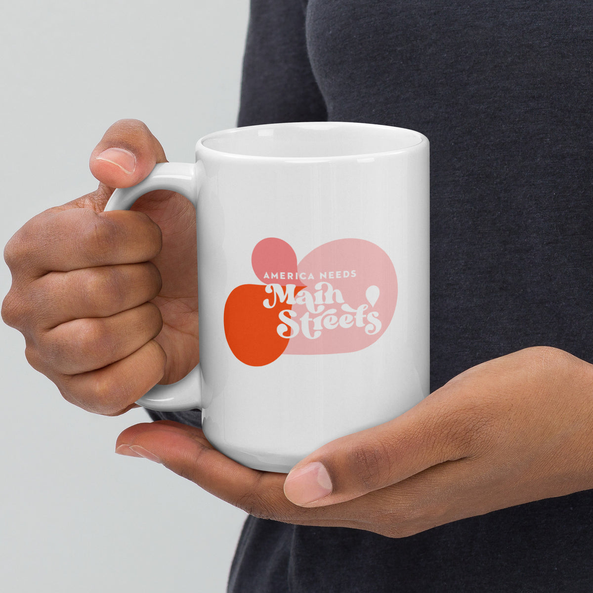 "America Needs Main Streets" Multi-Color White Glossy Mug