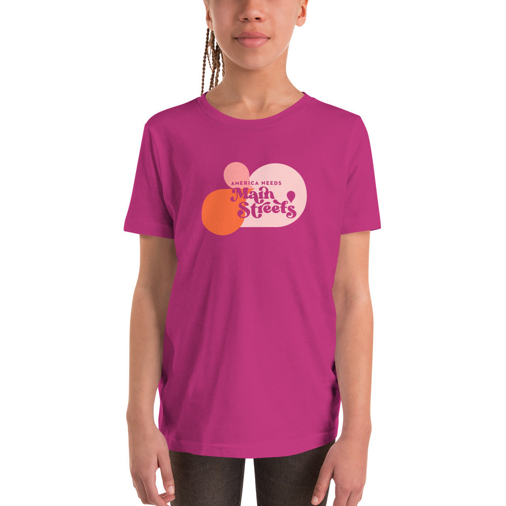"America Needs Main Streets" Youth Short Sleeve T-Shirt
