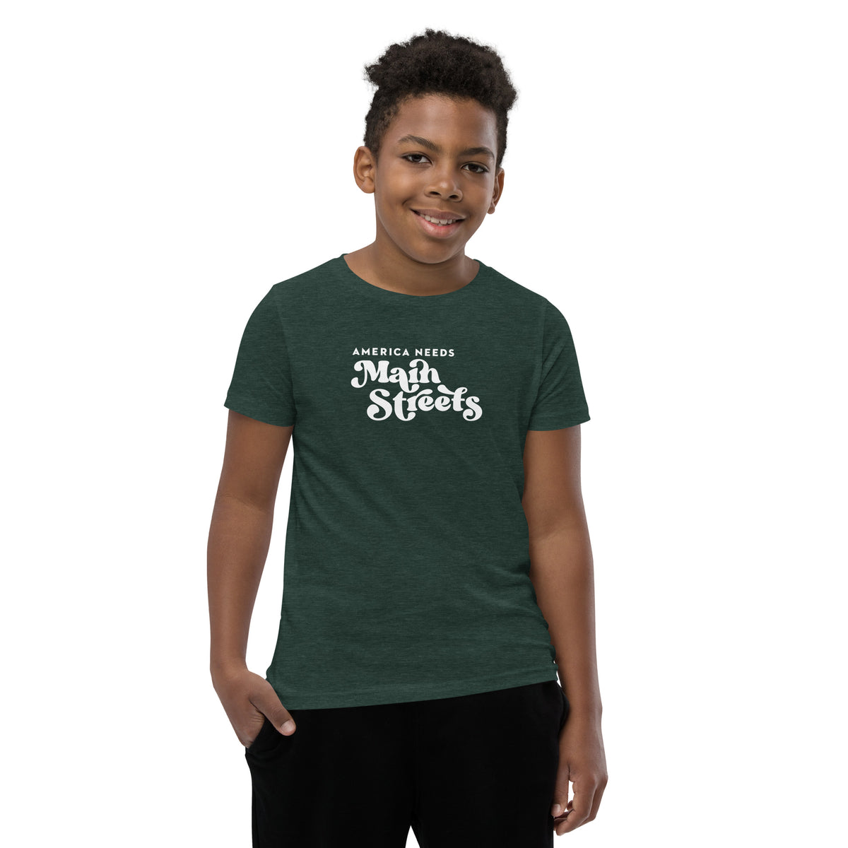 "America Needs Main Streets" Youth Short Sleeve T-Shirt